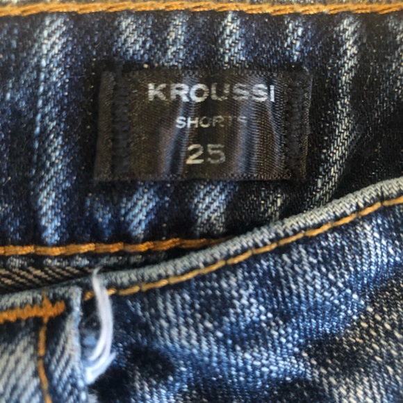 MEK DNM Denim Kroussi Frayed Jean Shorts - Picture 3 of 11
